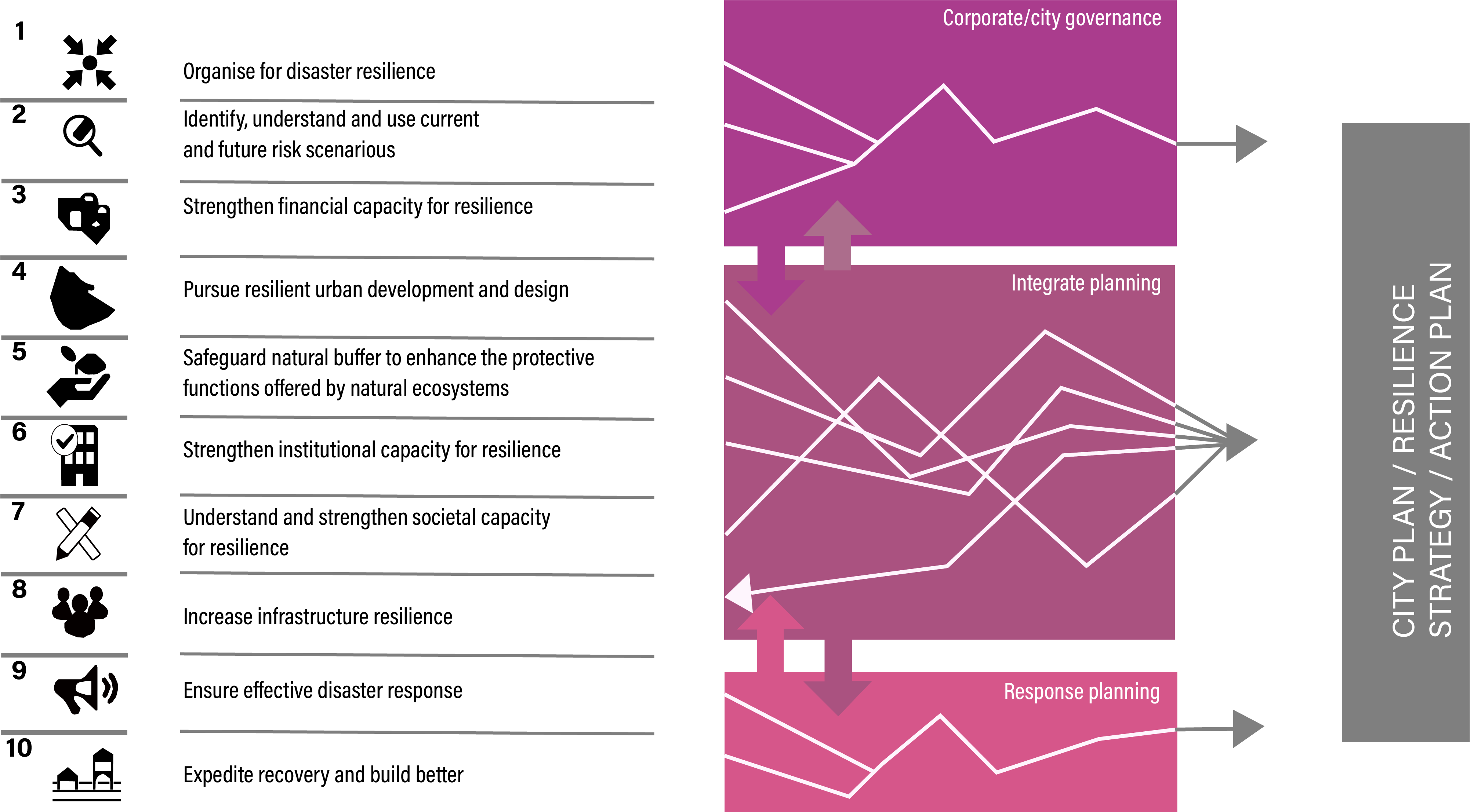 Figure 1.2.1-2 MCR2030 Ten Essentials for Making Cities resilient